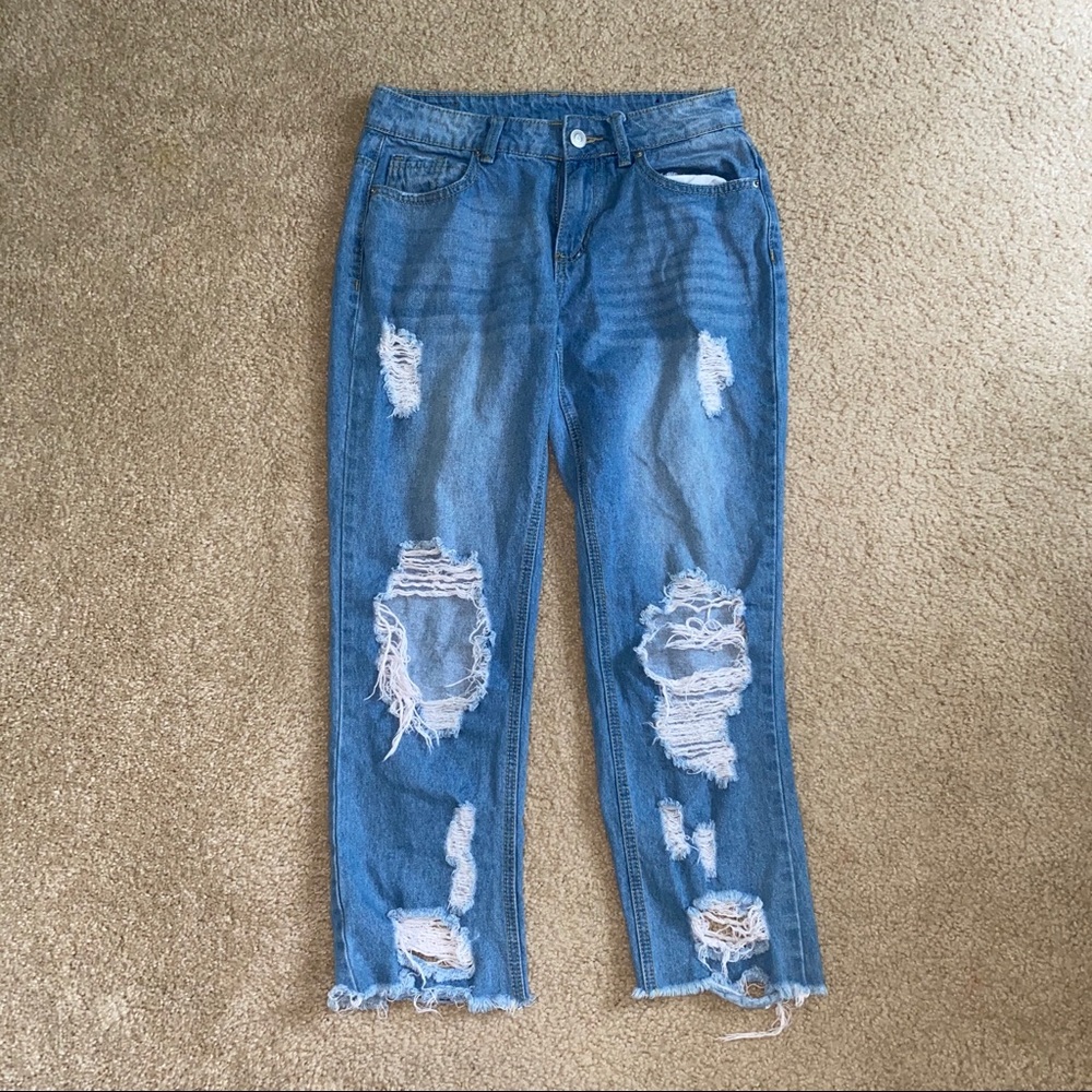 ripped mom jeans